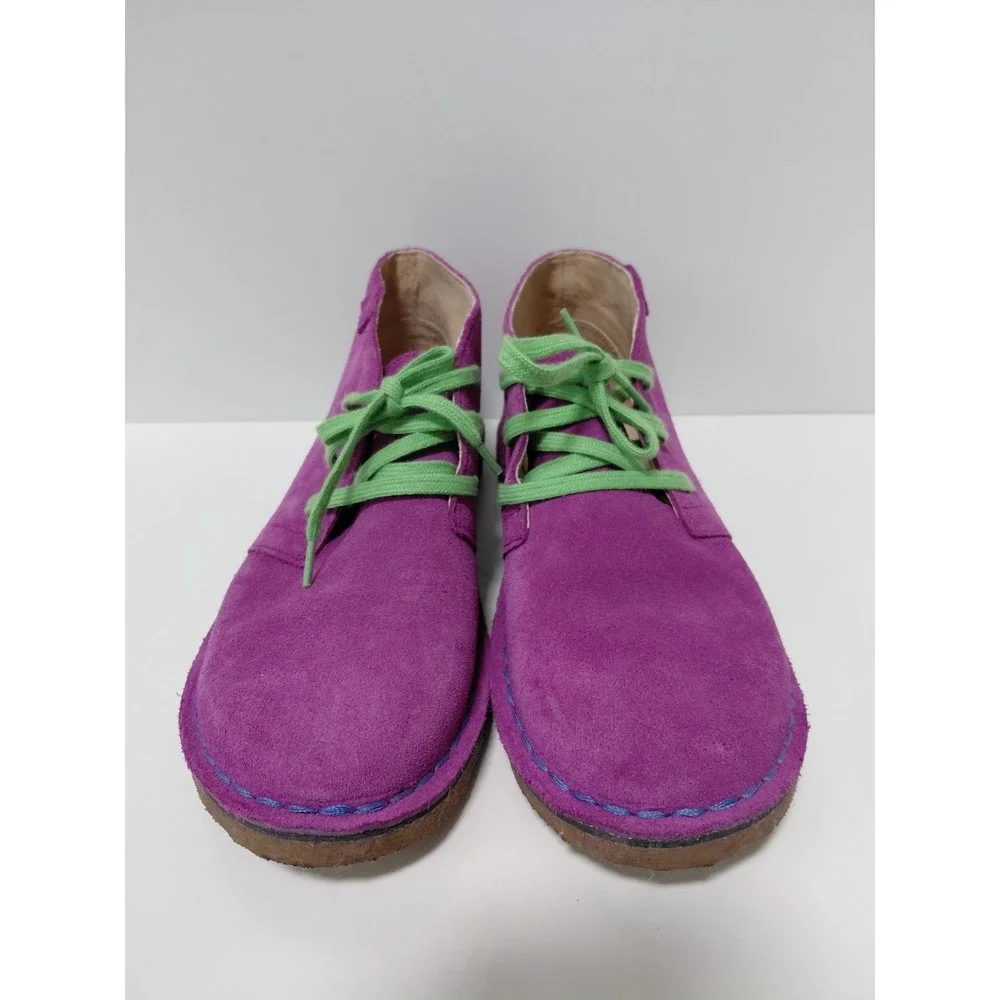 L.L.‎ Bean Shoes Youth Kids 6 Purple Suede Leather Lace Up Chukka Desert Boots